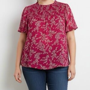 SWWET RAIN Floral Top - 2x Plus Size
